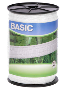 Taśma ogrodzeniowa BASIC 200m x 20mm biała Kerbl