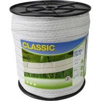 Taśma ogrodzeniowa CLASSIC 200m x 40mm  biała Kerbl