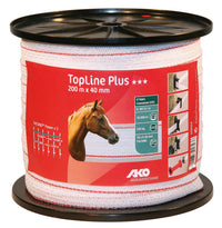 Taśma ogrodzeniowa TOP LINE Tricond 200m x 40mm biało-czerwona  AKO