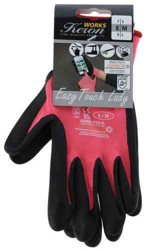 Rękawice robocze EasyTouch Lady, różowe, Kerbl