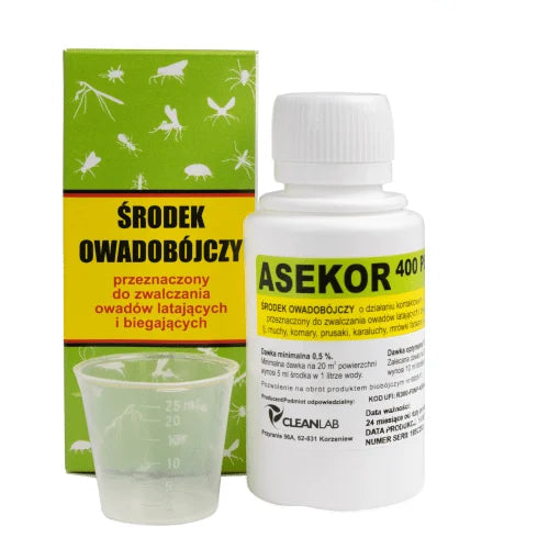 Środek owadobójczy ASEKOR 400 Plus 30 ml na owady biegające i latające