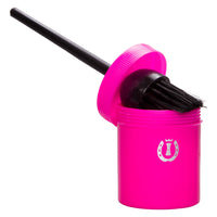 Imperial Riding Pędzel do smarowania kopyt z pojemnikiem Neon Pink, szczelny pojemnik na olej do kopyt