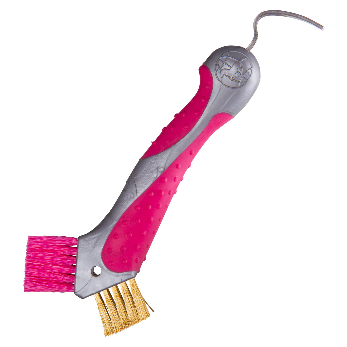 Imperial Riding Kopystka Scraper Pink z metalowym włosiem do czyszczenia kopyt