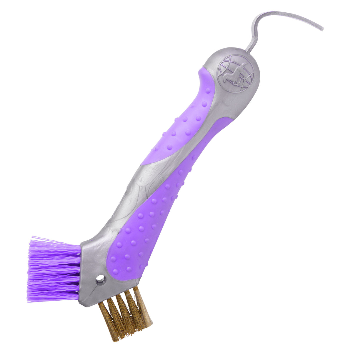 Imperial Riding Kopystka Scraper Royal Purple z metalowym włosiem do czyszczenia kopyt