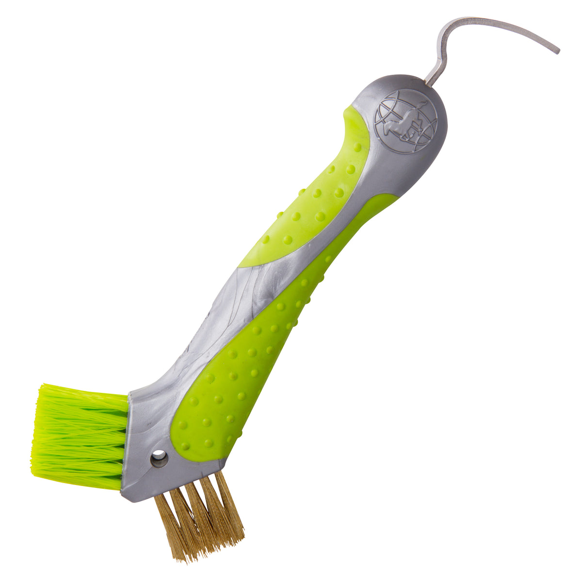 Imperial Riding Kopystka Scraper Green z metalowym włosiem do czyszczenia kopyt