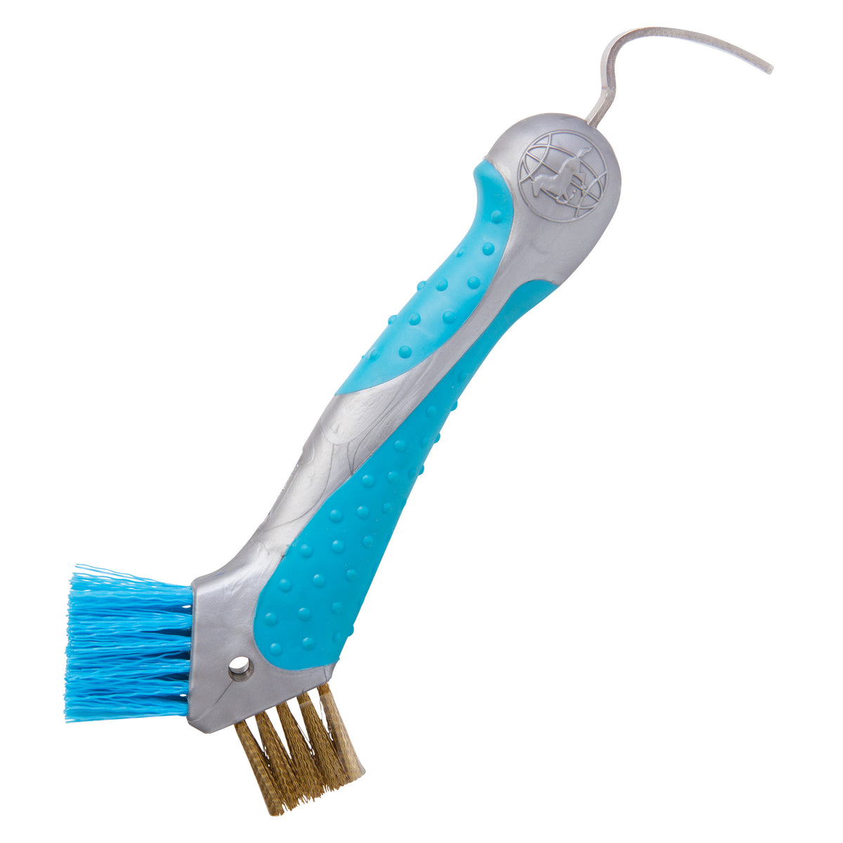 Imperial Riding Kopystka Scraper Turquoise z metalowym włosiem do czyszczenia kopyt