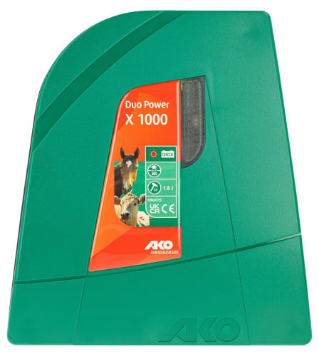 Elektryzator uniwersalny AKO DUO Power X1000, dla koni, bydła, owiec i kóz, 1.6 J