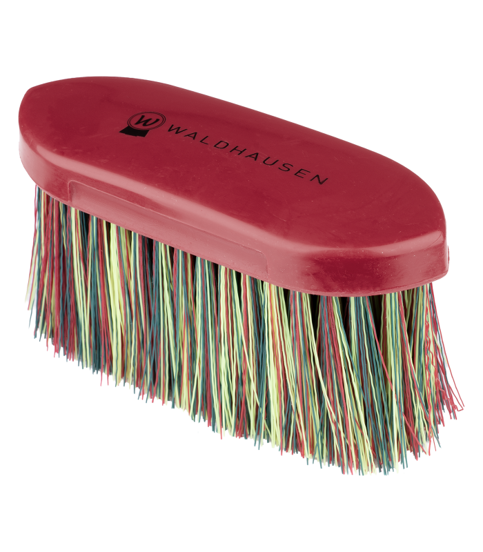 WALDHAUSEN Rainbow Body Brush cherry red – szczotka do sierści konia z długim miękkim włosiem