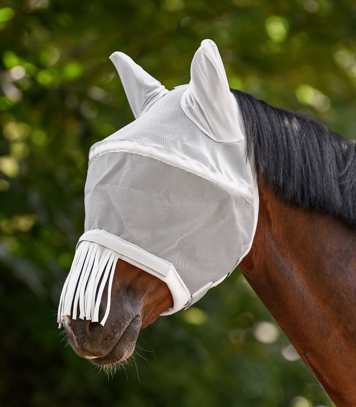 Waldhausen PREMIUM Space Fly Mask – maska przeciw owadom z ochroną uszu i nosa