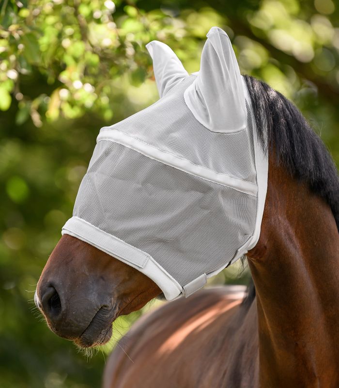 Waldhausen PREMIUM Space Fly Mask – maska przeciw owadom z ochroną uszu i nosa