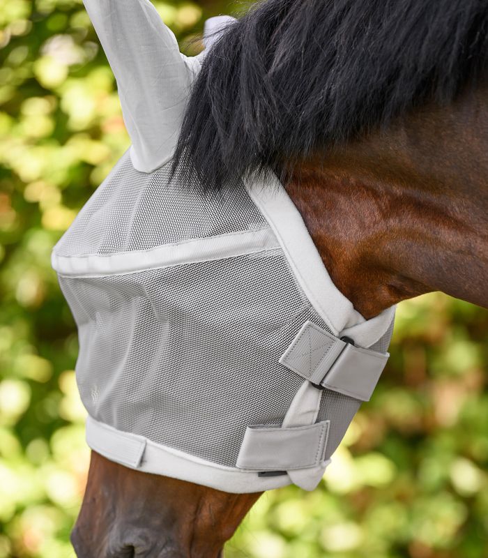 Waldhausen PREMIUM Space Fly Mask – maska przeciw owadom z ochroną uszu i nosa