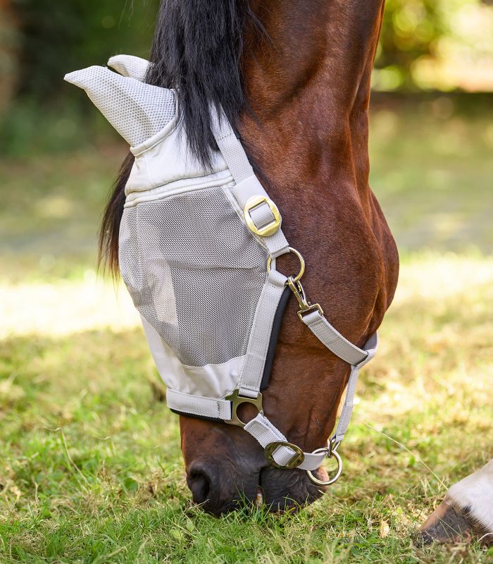 Waldhausen PREMIUM Fly Mask with Halter – maska przeciw owadom z kantarem