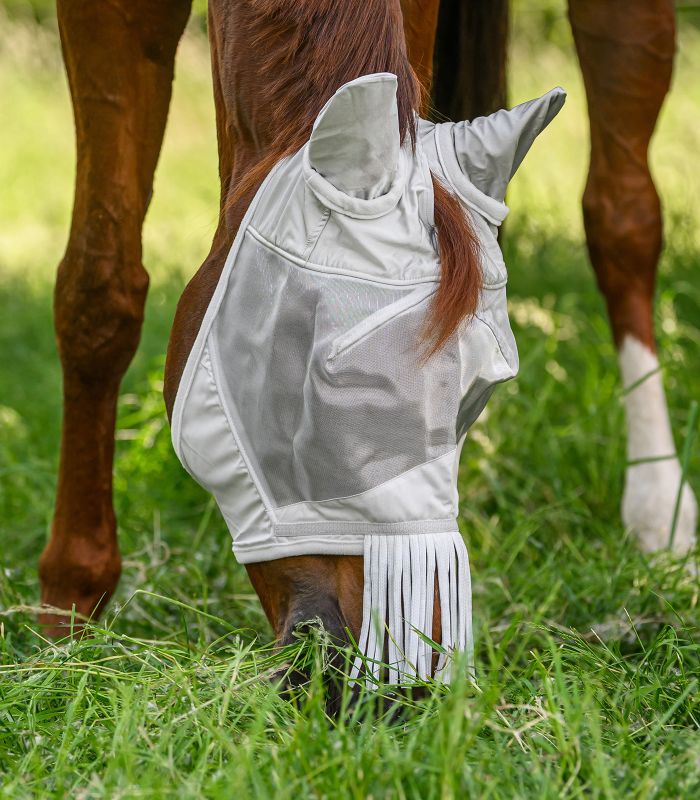 Waldhausen PREMIUM Fly Mask with Ear Protection and Nose Fringe – maska przeciw owadom z ochroną UV