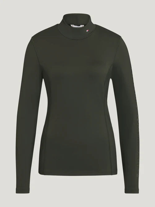 Tommy Hilfiger A/W 26 Golf Ava z długim rękawem Camo Green