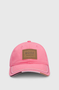 BOSS Equestrian Czapka z daszkiem ze skórzaną naszywką