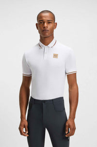 BOSS Equestrian Koszulka polo PAUL Polo Patch White SS 2026
