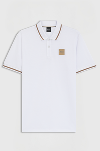 BOSS Equestrian Koszulka polo PAUL Polo Patch White SS 2026