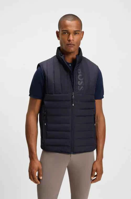 BOSS Equestrian Kamizelka pikowana RUBEN Sky Captain SS 2026