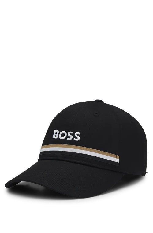 BOSS Equestrian Czapka z daszkiem haftowane logo Black SS 2026