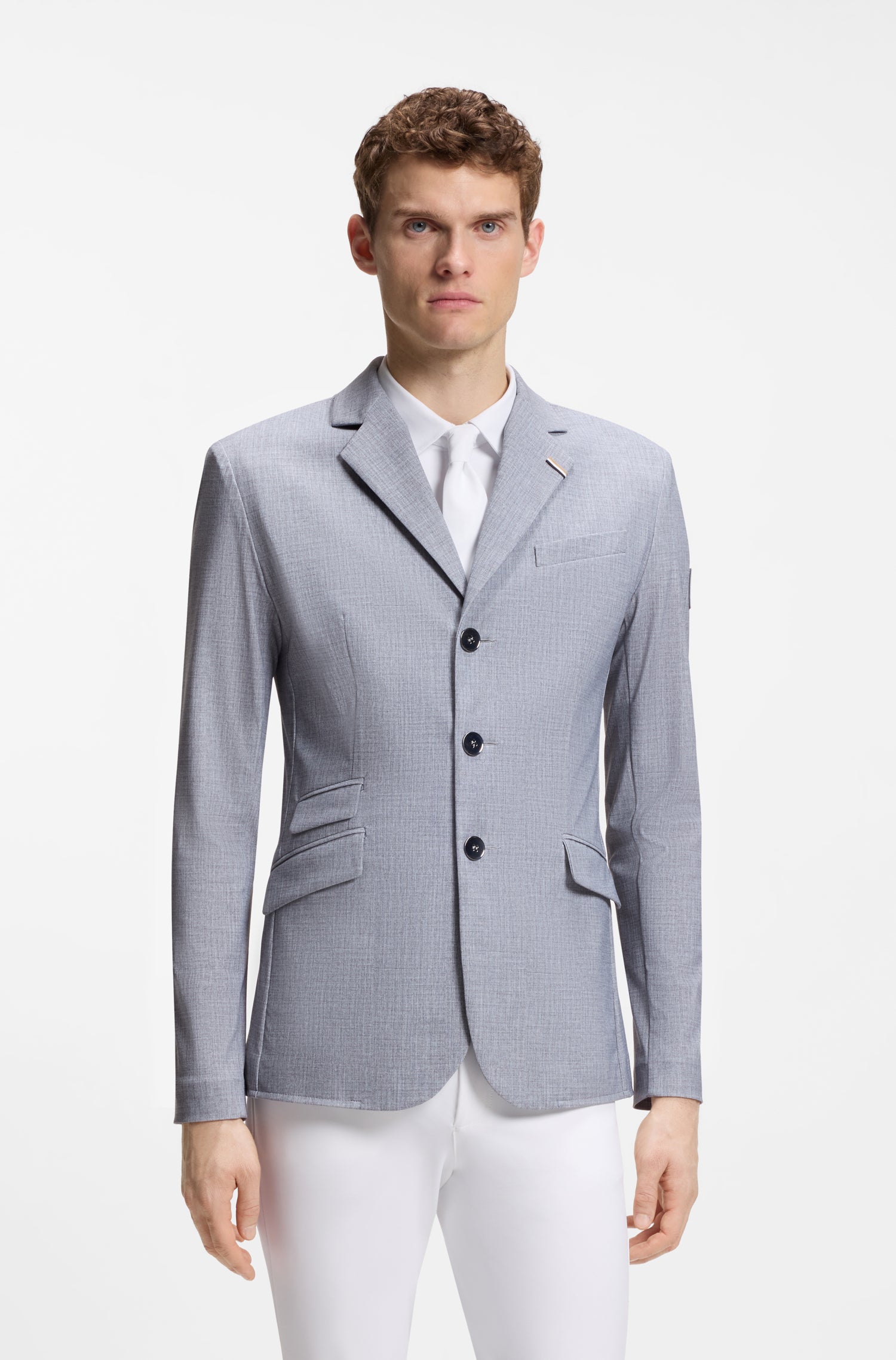 BOSS AW 2026 Marynarka konkursowa Adrian Silver Grey Melange