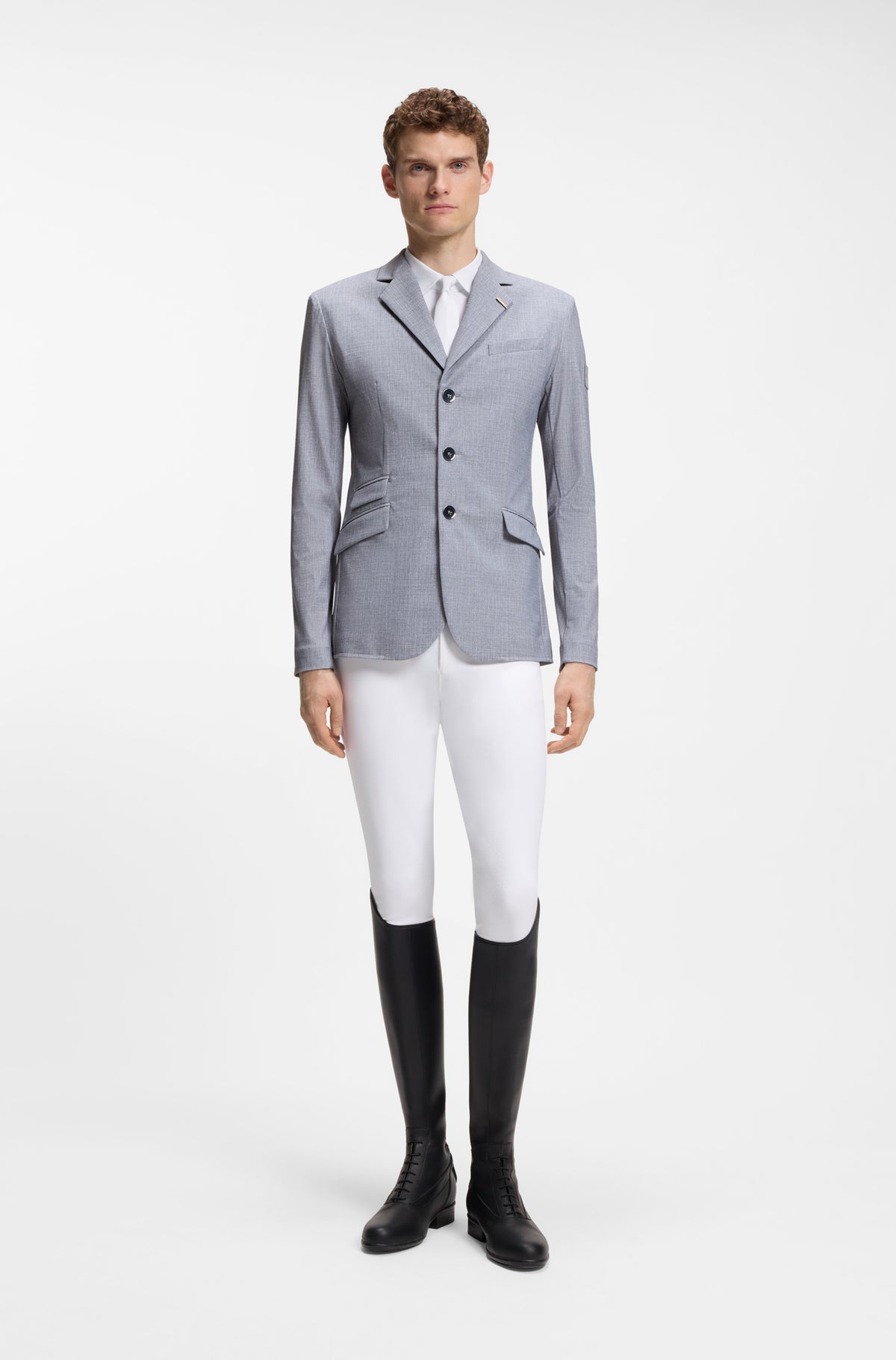 BOSS AW 2026 Marynarka konkursowa Adrian Silver Grey Melange – zdjęcie 3