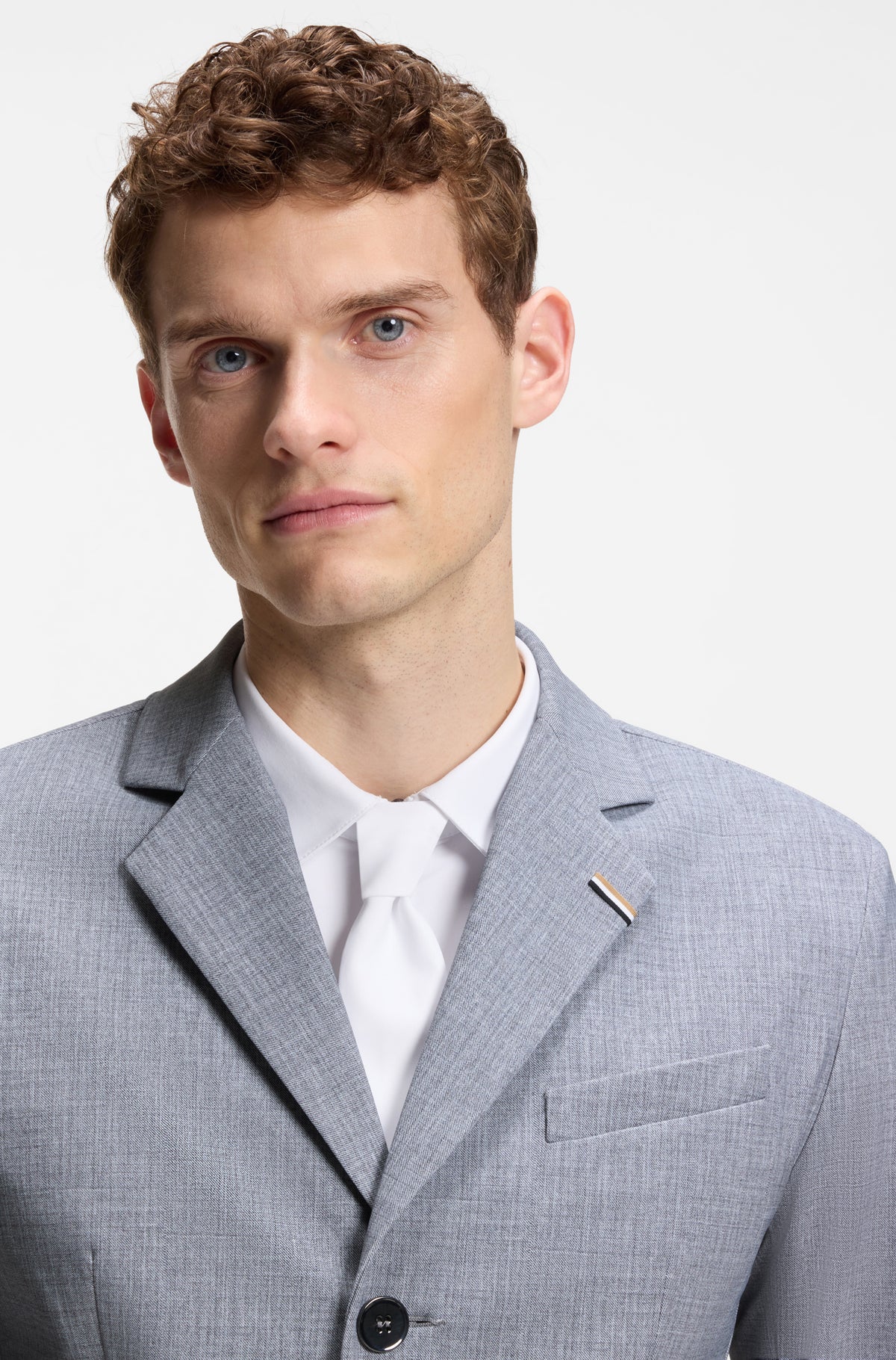 BOSS AW 2026 Marynarka konkursowa Adrian Silver Grey Melange – zdjęcie 5