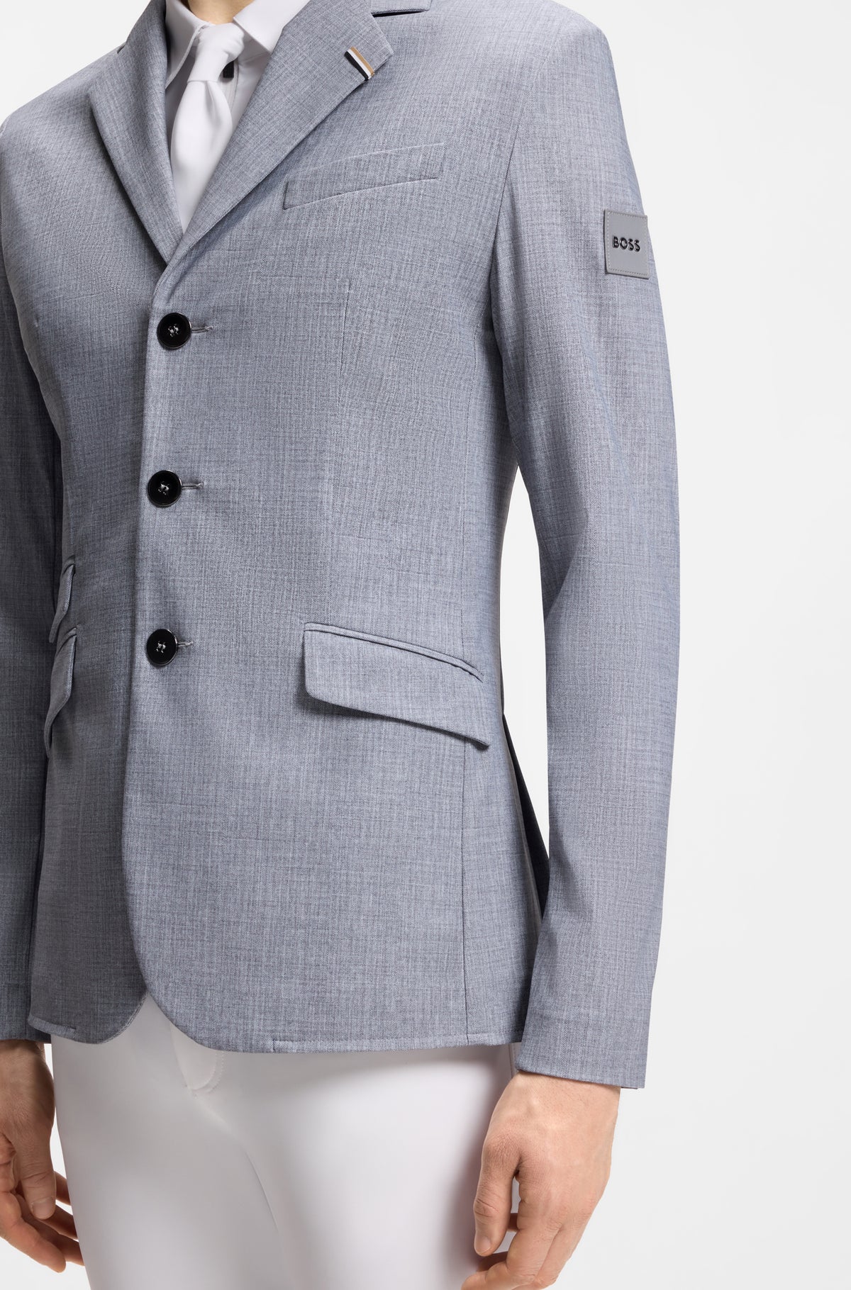BOSS AW 2026 Marynarka konkursowa Adrian Silver Grey Melange – zdjęcie 4