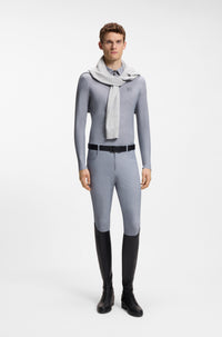 BOSS AW 2026 Koszulka treningowa męska Eaton Silver Grey Melange – zdjęcie 3