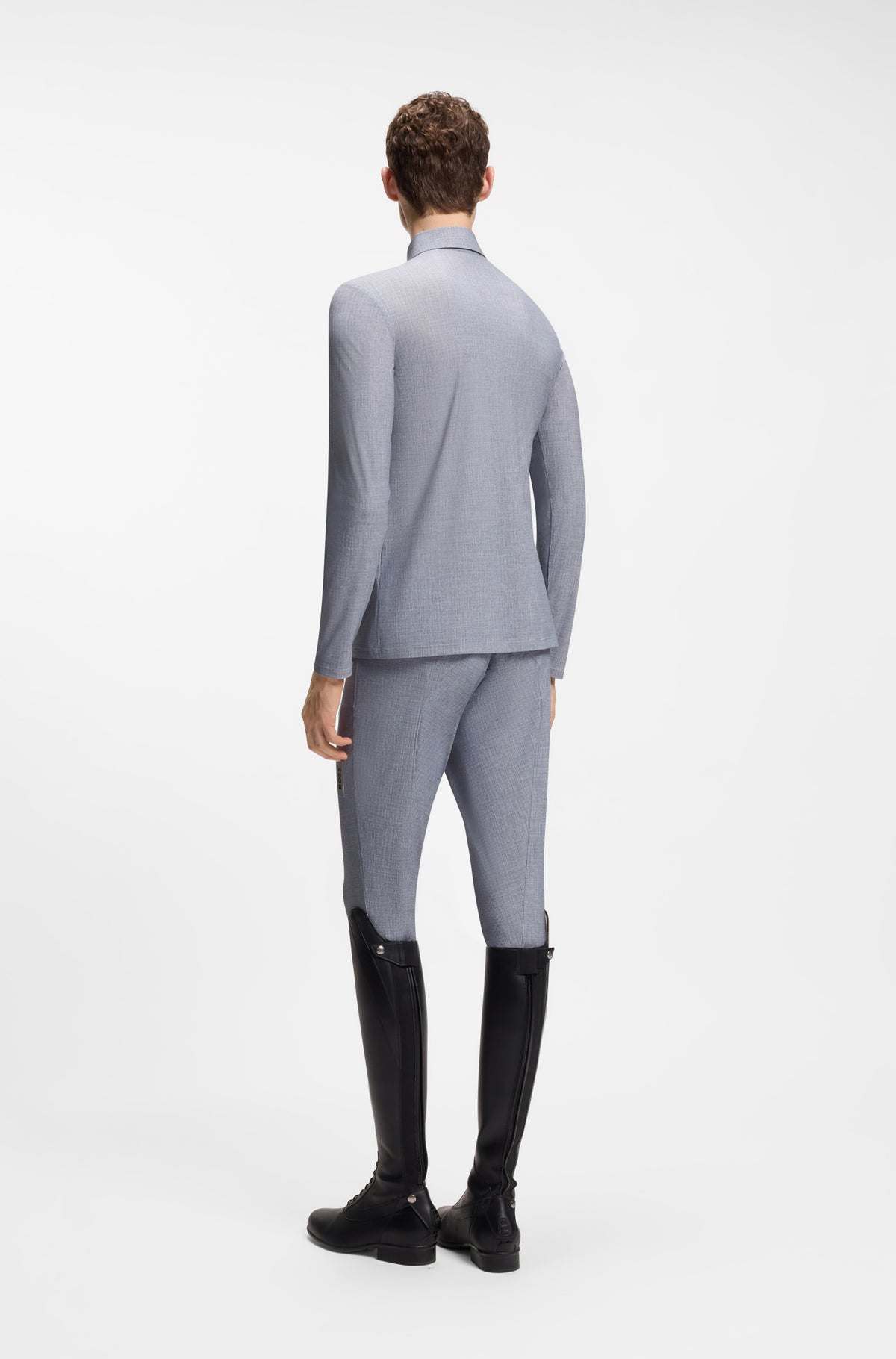 BOSS AW 2026 Koszulka treningowa męska Eaton Silver Grey Melange – zdjęcie 4