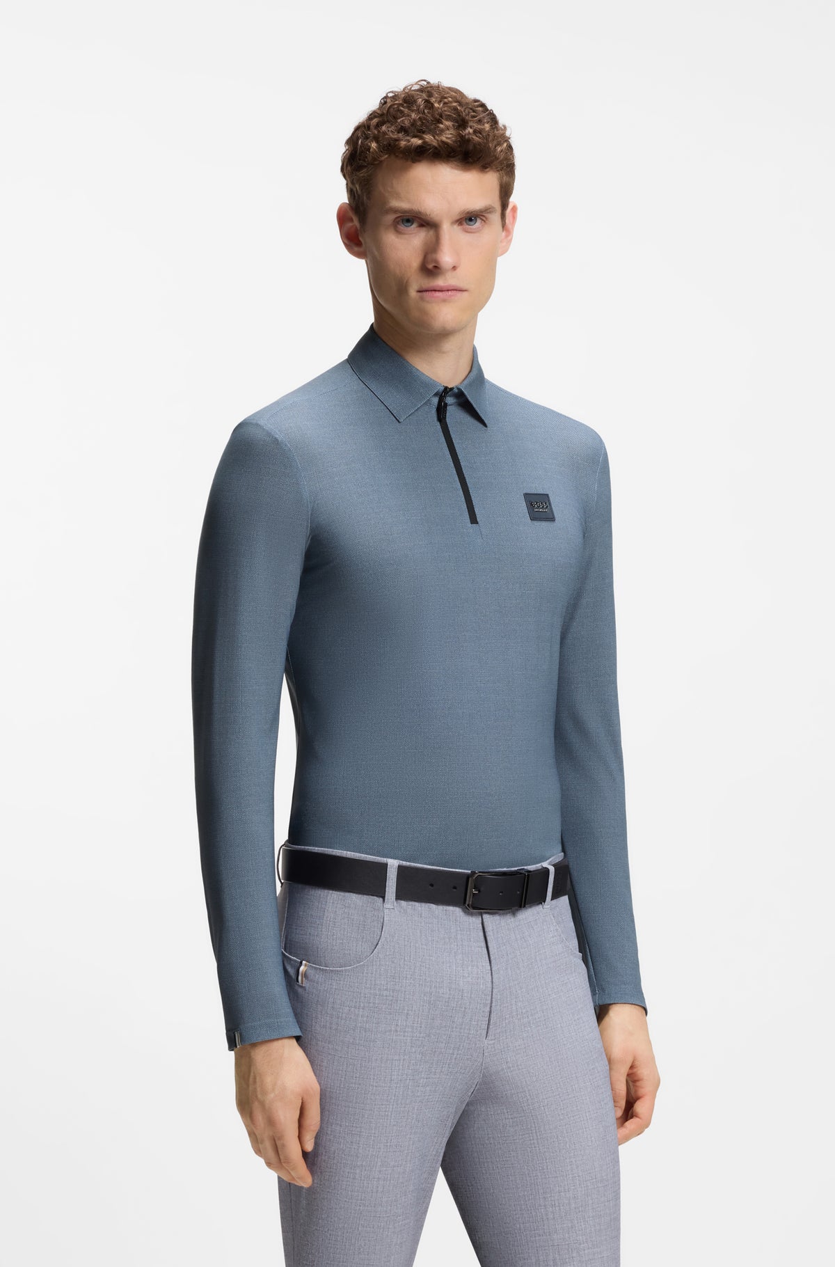 BOSS AW 2026 Koszulka treningowa męska Eaton Sky Captain Melange
