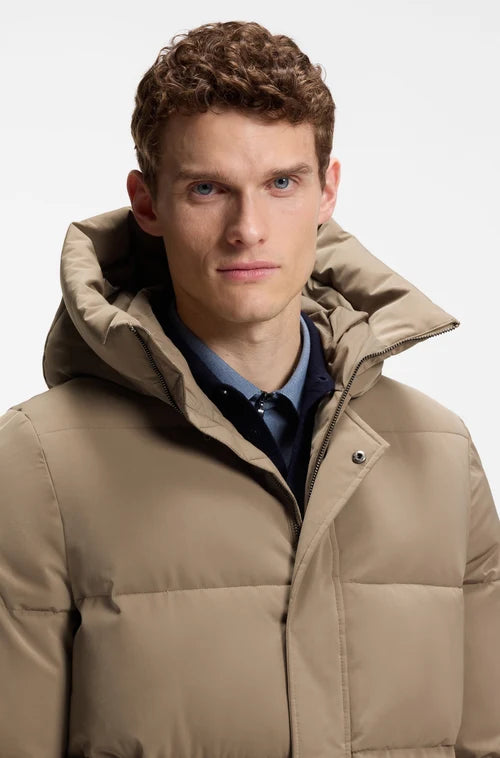 BOSS AW 2026 Parka pikowana Jaden Silver Grey Melange