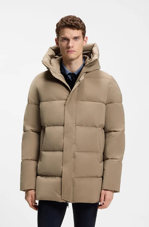 BOSS AW 2026 Parka pikowana Jaden Silver Grey Melange