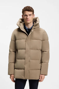 BOSS AW 2026 Parka pikowana Jaden Silver Grey Melange