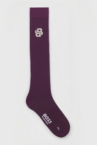 BOSS FW 2026 Podkolanówki Davina Deep Purple
