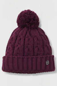 BOSS FW 2026 Czapka zimowa Bella Deep Purple