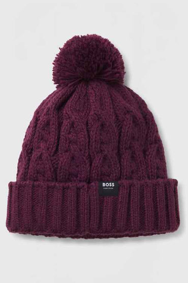 BOSS AW 2026 Czapka zimowa Bella Deep Purple