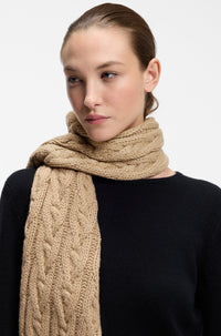 BOSS AW 2026 Szalik Bora Walnut
