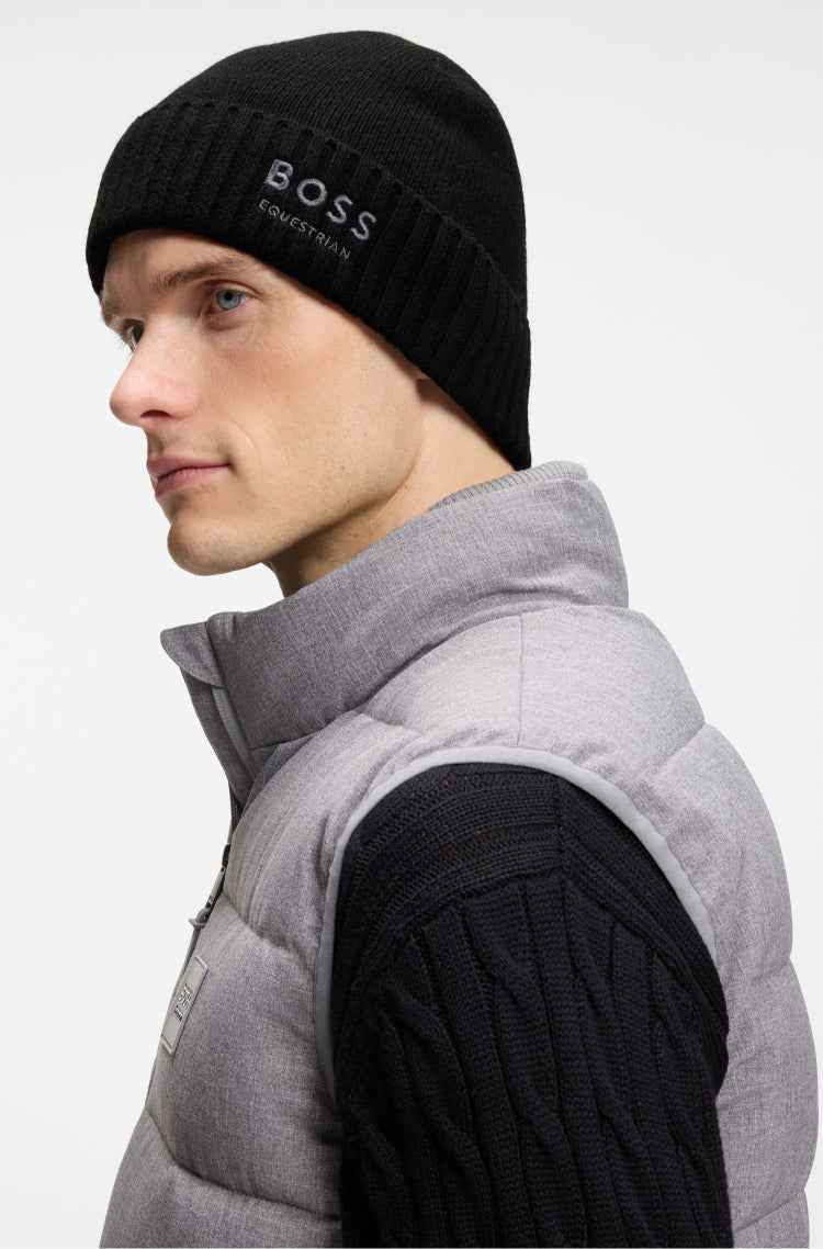 BOSS AW 2026 Czapka zimowa Ron Black