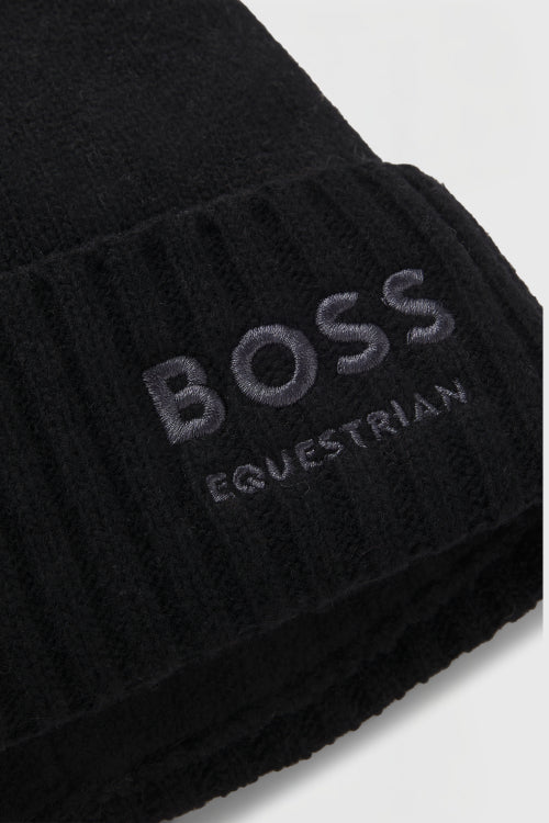 BOSS FW 2026 Czapka zimowa Ron Black