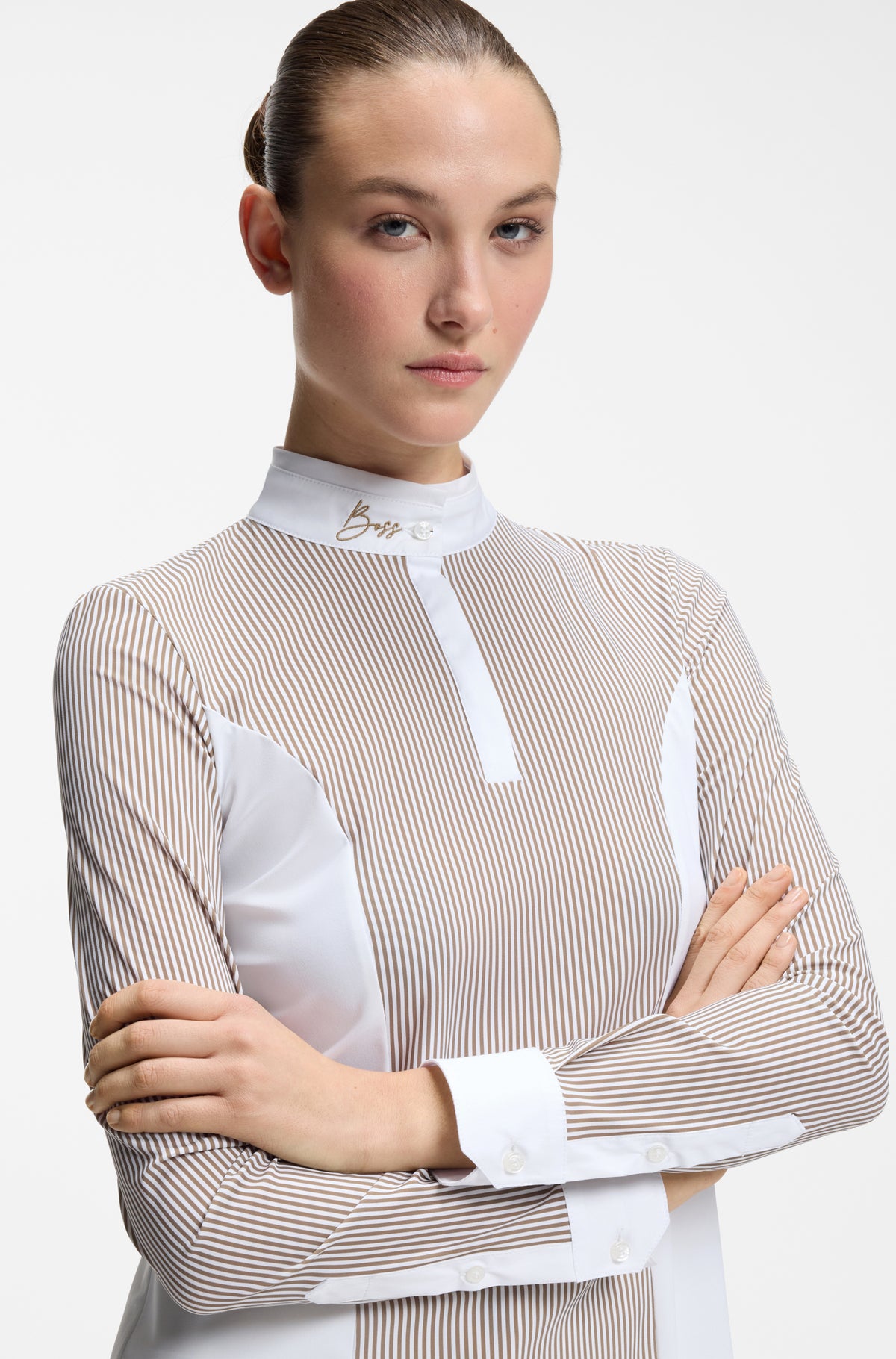 BOSS AW 2026 Koszula konkursowa damska Edora Walnut – zdjęcie 3