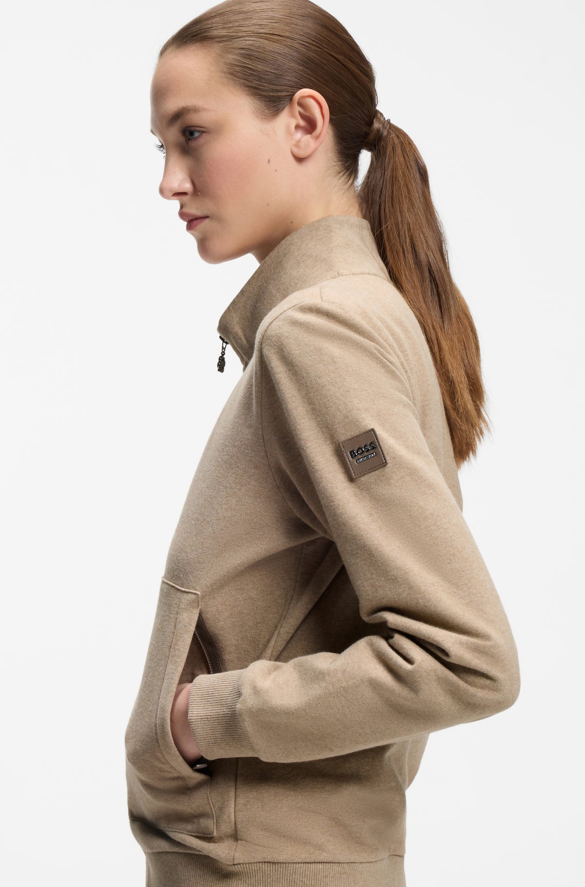 BOSS AW 2026 Bluza treningowa damska Ally Walnut – zdjęcie 3