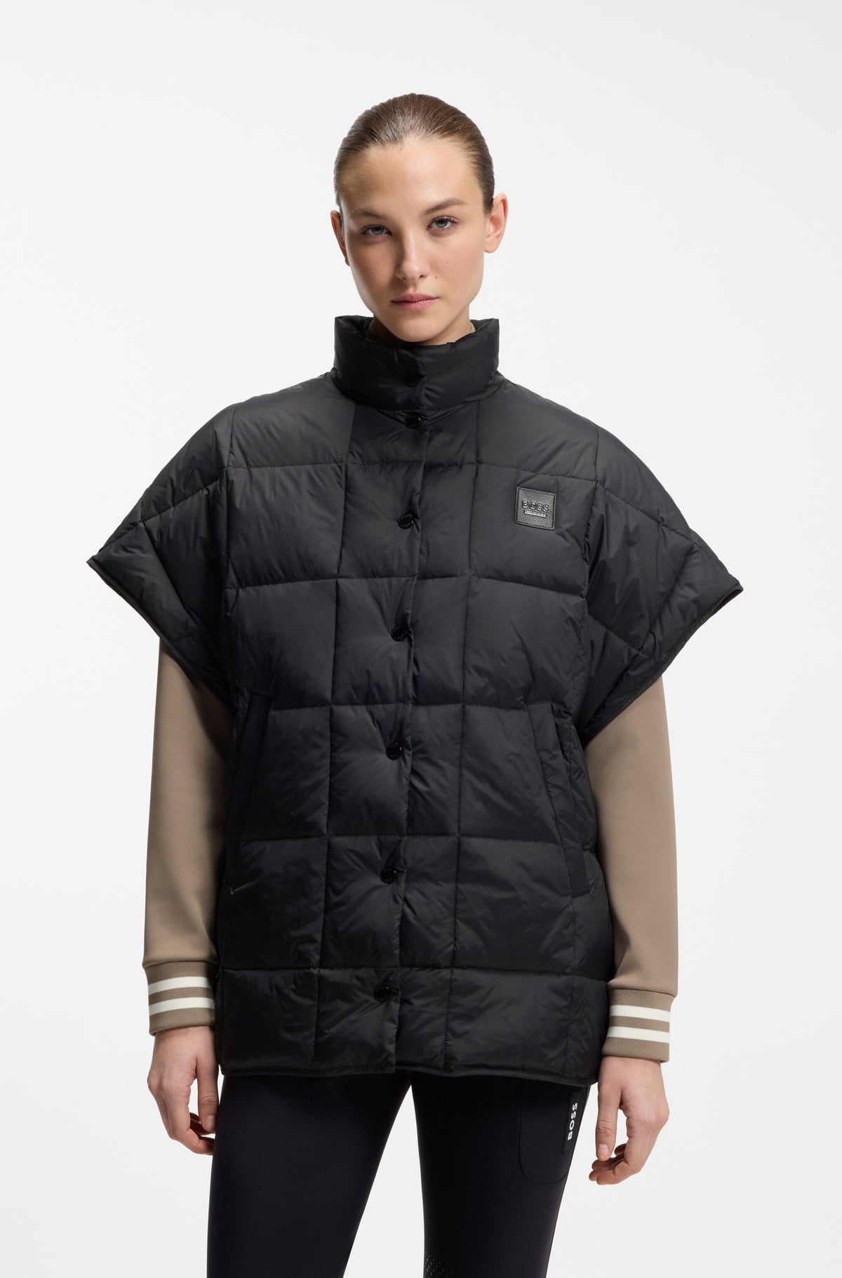 BOSS AW 2026 Peleryna pikowana Demi Black