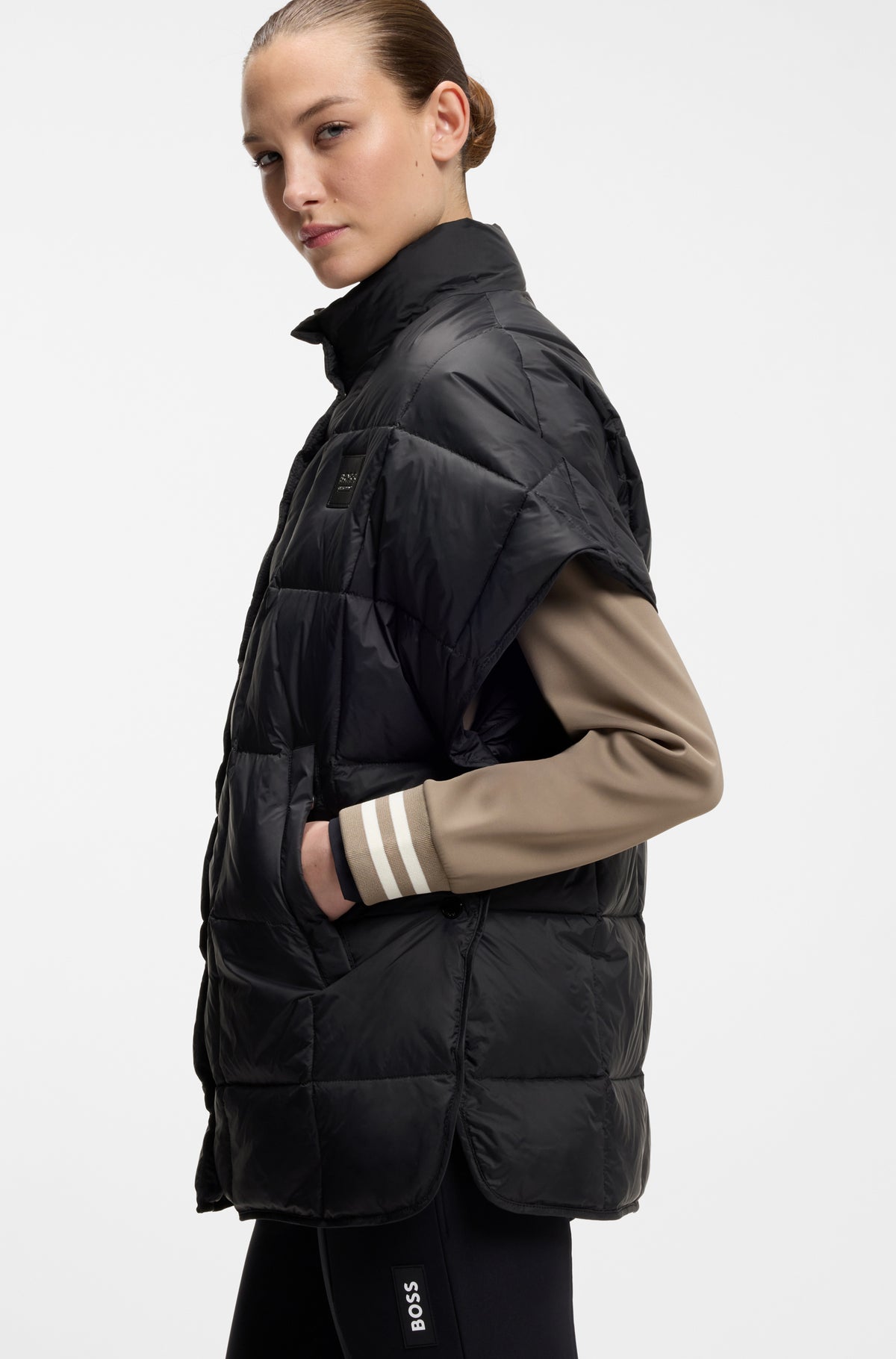 BOSS AW 2026 Peleryna pikowana Demi Black – zdjęcie 5