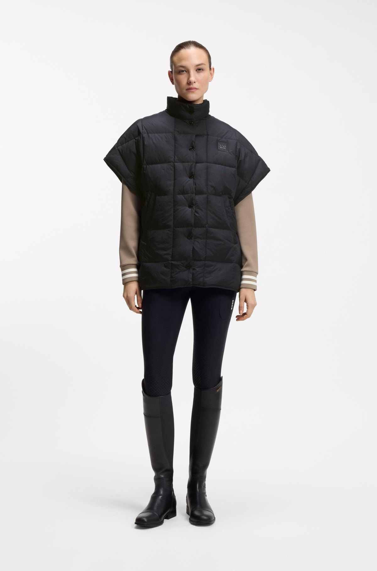 BOSS AW 2026 Peleryna pikowana Demi Black – zdjęcie 6