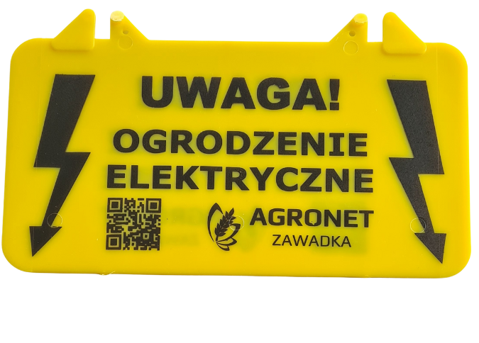 Tabliczka ostrzegawcza do ogrodzeń elektrycznych 10 x 20 cm