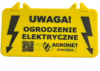 Tabliczka ostrzegawcza do ogrodzeń elektrycznych 10 x 20 cm