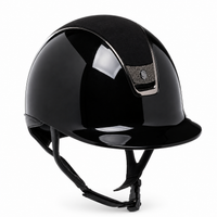 SAMSHIELD Kask jeździecki Shadowglossy 2.0 Alcantara Black Top Crystal Fabric Black Chrome