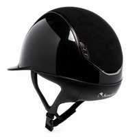 SAMSHIELD Kask jeździecki Shadowglossy 2.0 Alcantara Black Top Crystal Fabric Black Chrome