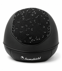 SAMSHIELD Kask jeździecki Miss Shield 2.0 Shadowmatt Leaf Alcantara Black Swarowski Crystal