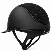 SAMSHIELD Kask jeździecki Miss Shield 2.0 Shadowmatt Leaf Alcantara Black Swarowski Crystal